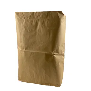 Biodegradable Cheap price 50kg Multi-Layer Brown Kraft Paper Bag for cement with Valve Top