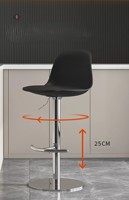 Tabourets de bar modernes minimalistes de luxe en acier inoxydable - Réglables en hauteur, durables, écologiques, rotatifs pour usage domestique et commercial