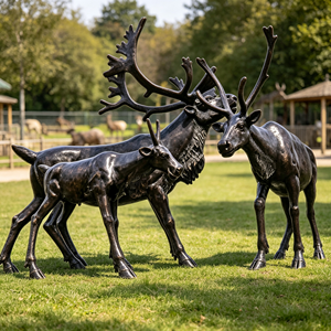 Sculpture de renne en bronze, statue de <span class=keywords><strong>caribou</strong></span>, figurine de cerf en métal, taille et couleur personnalisées pour la décoration de la maison, du jardin, de la place publique et du centre commercial - Product Image 4