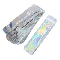 Klare durchscheinende Plastiks tift tasche Geschirr Wieder versch ließbare Verpackung Lange holo graphische Tasche für Perlens tift
