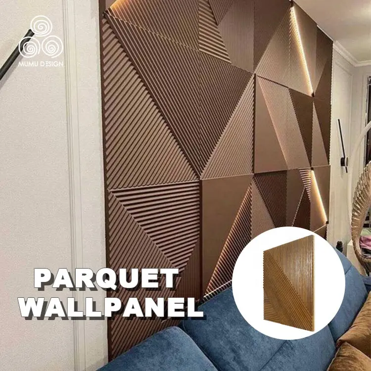 MUMU – panneau de revêtement en bois massif Flexible, intérieur cannelé décoratif pour armoires