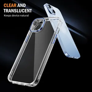 Wholesale Transparent Shockproof PC Sublimation Blanks IP 13 Case Bulk Clear Phone Covers