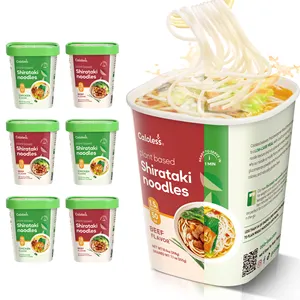 Tagliatelle a basso contenuto di carboidrati Konjac Shirataki spaghetti istantanei pronti per mangiare cibo sano ramen halal 2 minuti tagliatelle