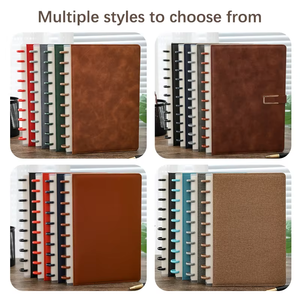 Libros de notas en espiral de hojas sueltas con agujero de hongo negro, diario de estudio barato con cuero de papel grueso para escribir, encuadernación en espiral de regalo - Product Image 6