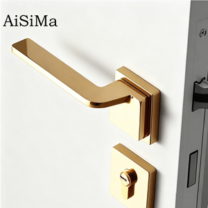 Modern stil PVD altın iç iç kapı için ahşap kapı kilit/kapı kolları - Product Image 1