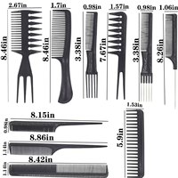Mini poux en plastique personnalisé masseur de queue de barbier cuir chevelu style démêlant peignes à cheveux vente en gros ensemble de salon professionnel pour cheveux