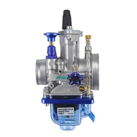 Carburateur de moto CNC transparent bleu à faible profil avec kit jet PWK 24 26 28 30 32 34 MM pour Honda, Mikuni, Yamaha, Keihin