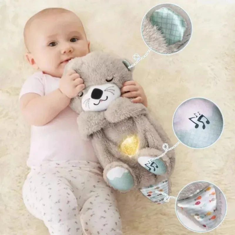 Hoge Kwaliteit Ademhaling Teddybeer Multi Kleuren Kalmeren 'N Knuffelotter Ademhaling Otter Knuffel