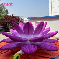 Lotus gonflable violet de fleur, ballon gonflable de lotus de décoration extérieure pour l'affichage