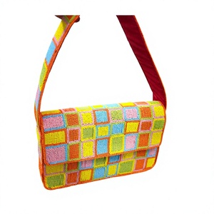 Bolso de Hombro para Mujer Hecho a Mano con Diseño de Rayas y Cuentas, Estilo Bohemio, Correa Única, Tamaño Personalizable, Uso Diario, Todas las Temporadas - Product Image 1