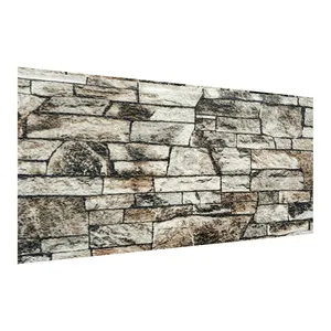 Taş tahıl dekoratif yalıtımlı dış metal duvar kabartmalı poliüretan kayar paneller dış duvar