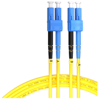 Kabel Patch Fiber 1m (3ft) 2 Serat LC UPC Duplex ke LC UPC Duplex Single Mode (OS2) Riser (OFNR) 2.0mm Berpelindung Rapat Kuning
