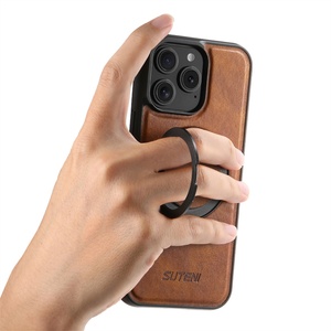 Funda de Cuero de Lujo con Soporte para Teléfono Celular, con Base, para iPhone 11 12 13 14 15 16 17 Pro Max, Funda de Cuero Personalizada - Product Image 3