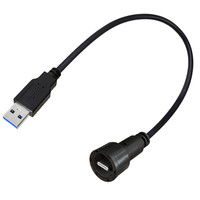 Cable USB 2.0/3.0 Tipo-A a Tipo-C Macho, Resistente al Agua y al Polvo IP67, con Conductor de Cobre Puro para Carga Rápida