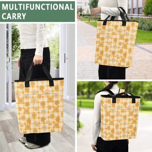 Hawaiian Puakenikeni Flower Custom Design Camping Beach Waterproof Large Polyester Insulated <b>Cooler</b> Bag <b>Backpack</b> With Logo - Product Image 6