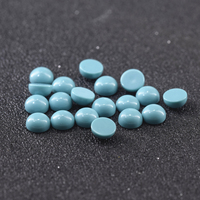 Vente en Gros Cabochon Rond Dos Plat Pierre Lâche Synthétique Turquoise Gemme
