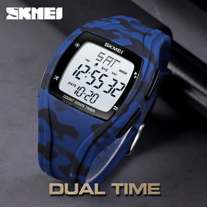 Skmei Digital Watch Pink Camouflage Unisex Water Resistant 5Bar Countdown Timer Sport Watch - Product Image 2
