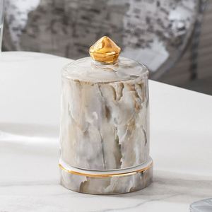 Light Luxury Ceramic <b>Toothpick</b> Holder European Style Elegant Durable for Hotel Restaurant Home Cotton Swab Storage Jar - Product Image 6