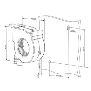 Innnootec 12v <span class=keywords><strong>dc</strong></span> מוברש צנטריפוגלי מפותל 60 מ "מ מכשיר ביתי קטן עבור מטהר אוויר ו אדים - Product Image 2