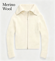 Cardigan en laine mérinos pour femme, personnalisable avec logo, chaud et décontracté pour l'hiver, design à col rabattu, fermeture éclair