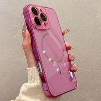 Casing Kaca Temper Mewah Untuk iPhone 16 15 14 13 Pro Max, Bingkai Pelapis Pengisian Daya Nirkabel, Anti Benturan