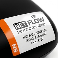 Etiqueta Adhesiva Personalizada de Alta Precisión para Router, Impresa en Papel Brillante con Revestimiento de Malla Autoadhesiva