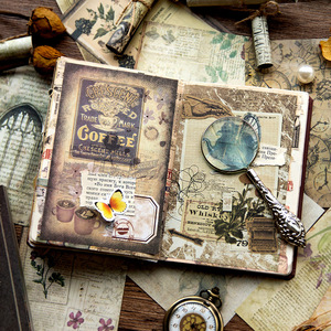 100 pièces/paquet, carnet à couverture souple, série années de poésie, Double face, Journal Vintage, Notes d'écriture, 6 modèles - Product Image 3