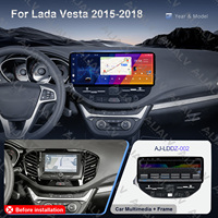 Marco de Panel de Coche Aijia Factory con Pantalla Táctil de 12.3 Pulgadas para LADA Vesta 2015-2018, Reproductor de CD Estéreo Android, GPS, Kit de Montaje en el Tablero