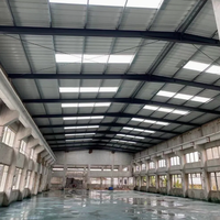 Entrepôt d'atelier industriel en métal de bâtiment de structure en acier de conception moderne avec le modèle 3D de panneau de laine de roche de sandwich