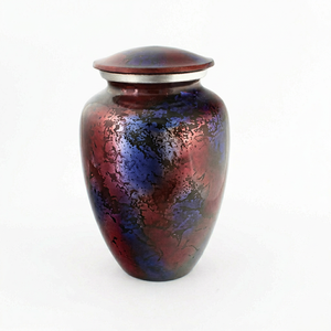 Urna Decorativa de Terciopelo para Cenizas, Urna Funeraria de Color Mármol con Tapa para Exhibición en el Hogar - Artesanía India - Product Image 1