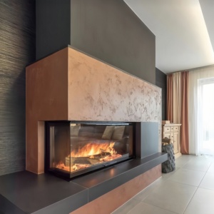 <span class=keywords><strong>Cheminée</strong></span> autonome à bois avec grande foyer, chauffage efficace, flamme réaliste, pour intérieur domestique, télécommandée via application - Product Image 1