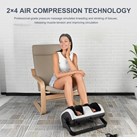 Elektrisches Shiatsu Fuß- und Wadenmassagegerät mit Verstellbarem Griff Vibrierend Rollend Luftkompression für Persönlichen Gebrauch