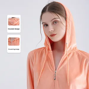 Penawaran Spesial untuk Amazon Li.Hanton Setelan Olahraga Wanita Lengan Panjang Bahan Beludru, Bernapas, Ukuran Besar, Dua Potong untuk Musim Dingin - Product Image 2