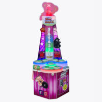 Jeu d'arcade Bear Whack Mole en bois, équipement de terrain de jeu intérieur, machines de divertissement à monnayeur pour parcs d'enfants, garantie 1 an, version anglaise