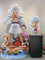 Estatua de Monkey D. Luffy de One Piece a Tamaño Real, Escala 1:1, Figura de Anime de Resina, Escultura de Luffy Gear 5 Nika para Exhibición y Decoración del Hogar