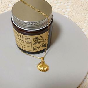 Emboss <b>Solid</b> Casting Shell <b>Pendant</b> Stainless Steel <b>Gold</b> Plated Shell Charm <b>Pendant</b> - Product Image 6