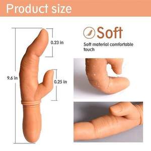 女性用指型バイブレーターGスポットとクリトリス刺激デュアルフィンガーデザイン親指とインデックスフィンガー付き大人のおもちゃ - Product Image 6