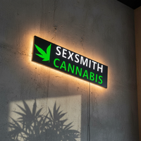 Enseigne personnalisée rétroéclairée avec logo de marque et panneau arrière, installation simple pour bureaux, écoles, hôpitaux et bâtiments publics