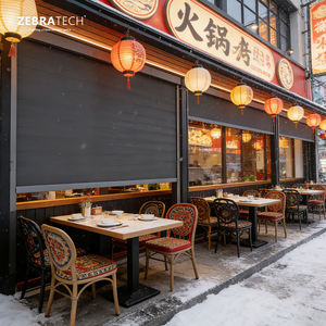 Motorized Vertical Modern Fabric Outdoor Zipper Track <strong>Roller</strong> Blind Windproof Waterproof Built-In Installation Plain Technique - Product Image 1