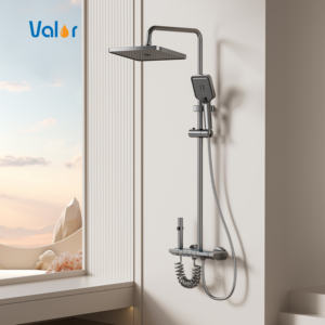 حنفيات شجاعة خضراء ترموستاتية للبيانو قابلة للتعديل مجموعة دش استحمام بخاخ نفاث وتدليك ناعم للأمطار - Product Image 3