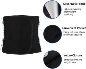 Ceinture de sudation thermique pour hommes, pour la perte de poids, la musculation et l'entraînement, gaine amincissante pour la gym - Product Image 4