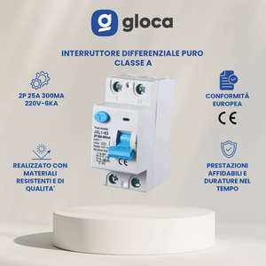Gloca สวิตช์ที่แตกต่างกัน2P 25A 300mA 240V คลาสรีเลย์ความปลอดภัย JXL1-63 - Product Image 2