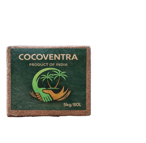 Coco peat de qualité supérieure, bloc compressé de 5 kg, haute rétention d'eau, support de culture, Inde - Product Image 1