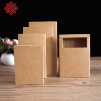 Boîtes cadeaux coulissantes haut de gamme Baoren en matériaux recyclés, avec fenêtre transparente et doublure en éponge
