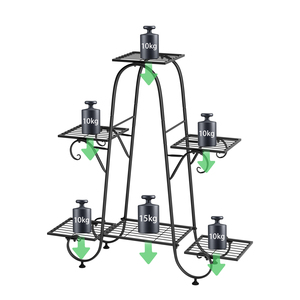 Étagère à fleurs sur pied en métal à 6 niveaux <span class=keywords><strong>pour</strong></span> le jardin du salon - Product Image 3