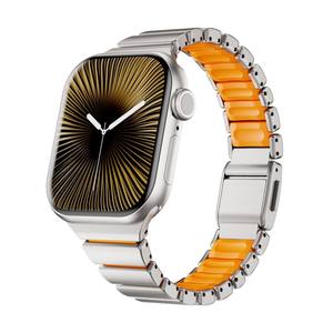 Bracelets de montre en acier inoxydable fins et étanches Win-Win, compatibles avec <span class=keywords><strong>Apple</strong></span> <span class=keywords><strong>Watch</strong></span> Series <span class=keywords><strong>7</strong></span> 45 mm pour femmes - Product Image 3