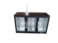 Mini-réfrigérateur de comptoir numérique à 3 portes vitrées pour boissons, vitrine réfrigérée, bar à glace, cave à vin