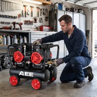 Compresseur d'air sans huile AEE Factory 45L 220 V/50HZ 5.5HP avec fil d'aluminium 1.0MPA 2850RPM pour le sablage