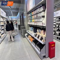 Tables d'îlot de présentation pour magasins de jouets de créateurs, présentoirs de merchandising central personnalisés pour les points de vente