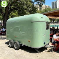 Camion de restauration mobile écologique Goeasy avec cuisine en acier inoxydable et fibre de verre, structure en aluminium pour la restauration en plein air